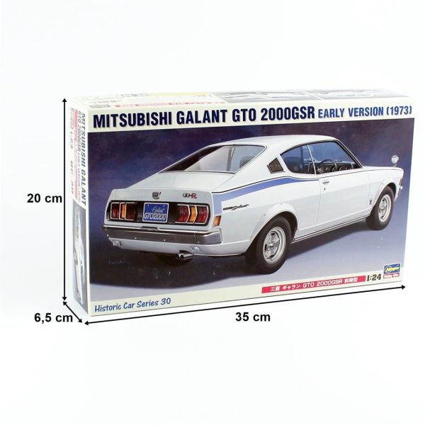 Hasegawa HC30 21130 1/24 Ölçek, Mitsubishi Galant GTO 2000 GSR, Otomobil, Plastik Model kiti