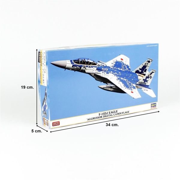 Hasegawa 2454 1/72 Ölçek, F-15DJ Eagle (Aggressor Digital Camouflage), (Limited Edition), Savaş Uçağı, Plastik Model kiti