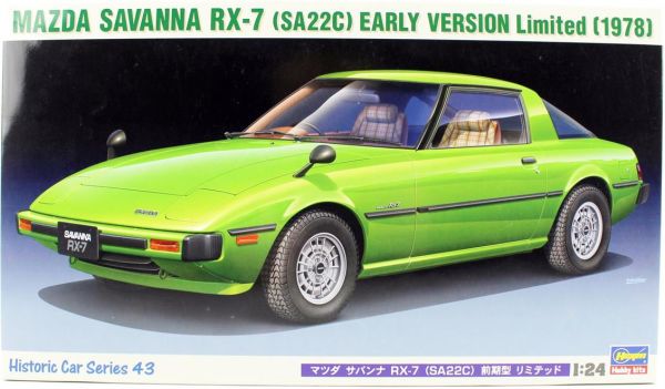 Hasegawa HC43 21143 1/24 Ölçek, Mazda Savanna RX-7 (SA22C) Limited, Otomobil, Plastik Model kiti