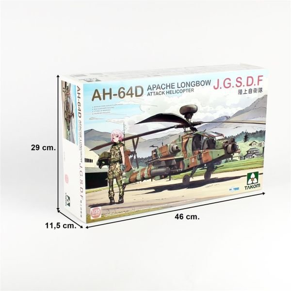 Takom 2607 1/35 Ölçek, AH-64D Apache Longbow (J.G.S.D.F) Saldırı Helikopteri, Plastik Model kiti