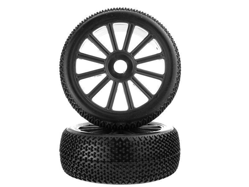 821003B Black Rim-Tire Complete For Buggy (821001B
