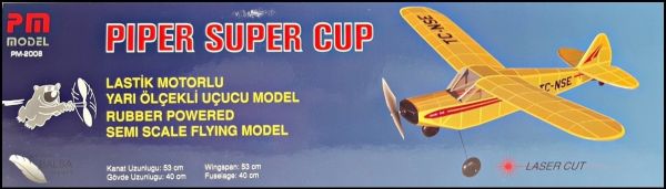 PM Model 2008 Piper Super Cub, Lastik Motorlu Demonte Serbest Uçuş Modeli