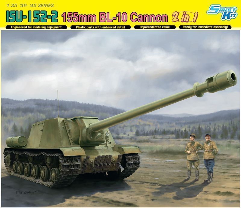 Dragon 6796 1/35 ISU-152-2 155mm BL-10 Cannon Tank Avcısı Maketi