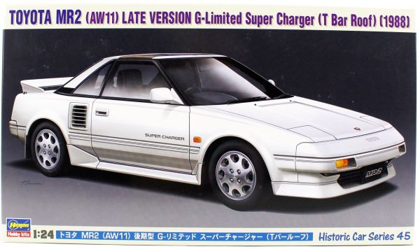 Hasegawa HC45 21145 1/24 Ölçek Toyota MR2 (AW11) Late Version G-Limited Super Charger (T Bar Roof) Otomobil Plastik Model Kiti