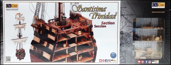 Occre 16800 1/90 Santisima Trinidad Enine Tekne Gövde Kesiti Demonte Ahşap Maketi