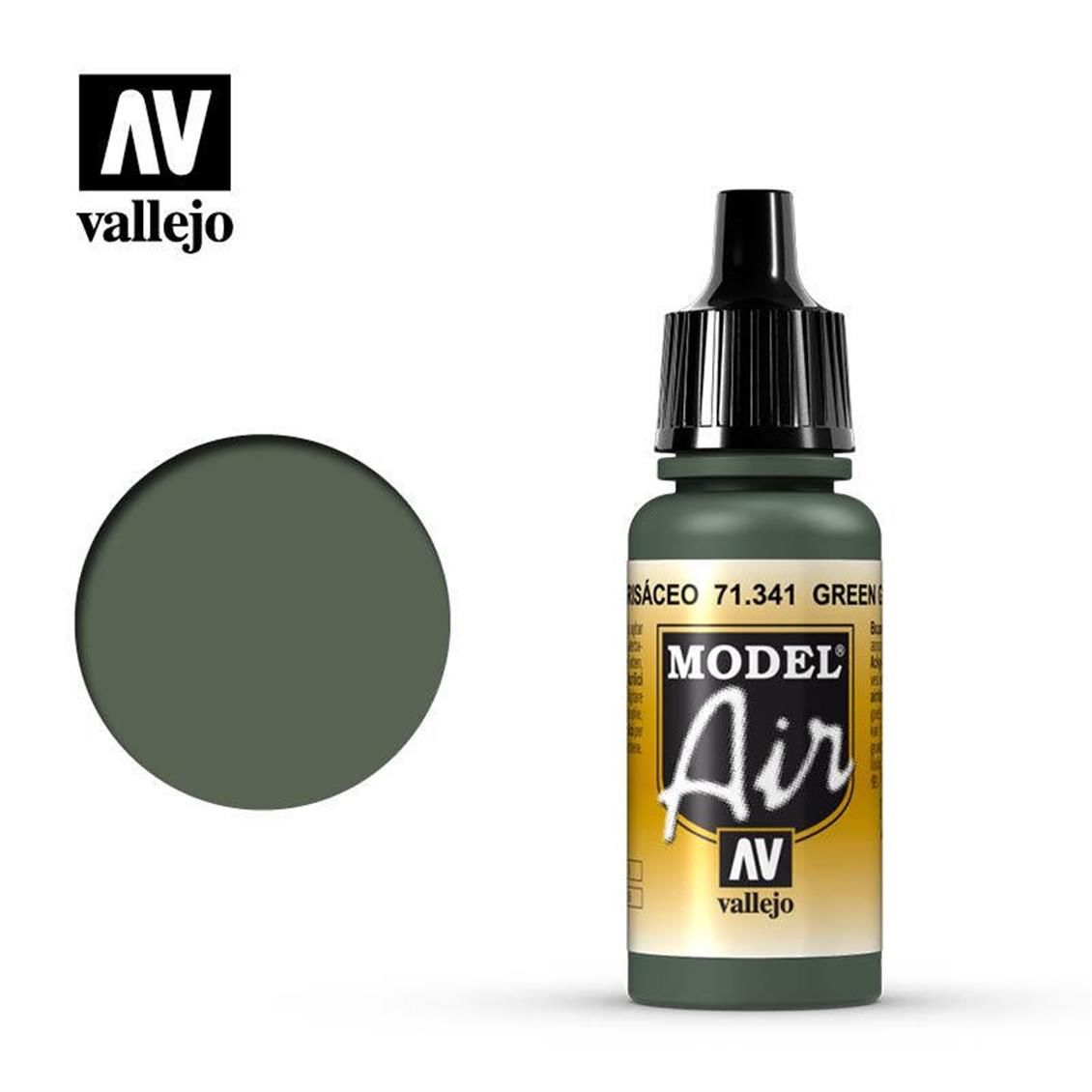 Vallejo 71341 17 ml. Green Grey, Model Air Serisi Model Boyası