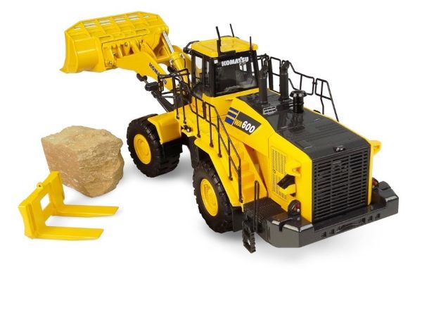 Universal Hobbies UH8153 1/50 Komatsu WA600-8 Tekerlekli Loder, Sergilemeye Hazır Metal İş Makinası Modeli