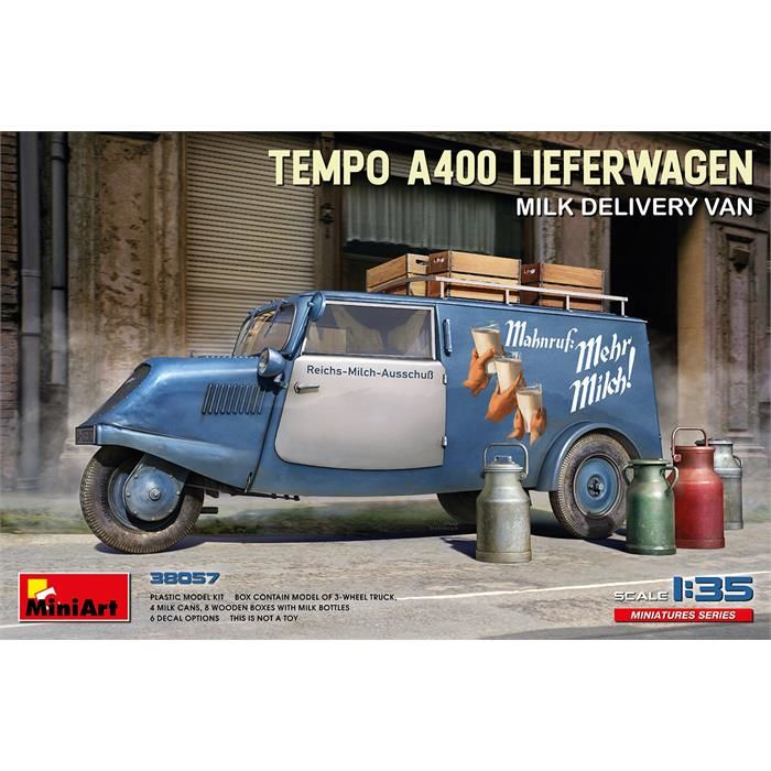 MiniArt Tempo A400 Lieferwagen. Süt Teslimat Kamyoneti