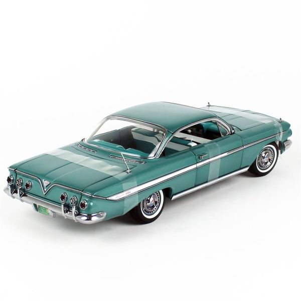 Sunstar 2109 1/18 Ölçek, 1961 Chevrolet Impala Sport Coupe, Koyu Turkuaz, Sergilemeye Hazır Metal Araba Modeli