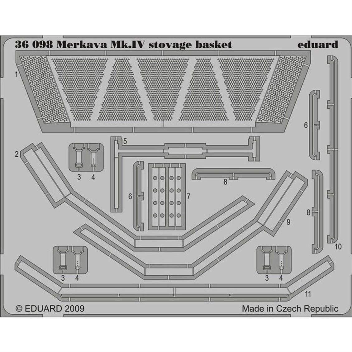 Eduard 36098 1/35 Ölçek, Merkava Mk.IV Stowage Basket - Std.Phot