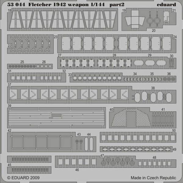 Eduard 53044 1/144 Ölçek, Fletcher 1942 Cephane Detay Seti - Std