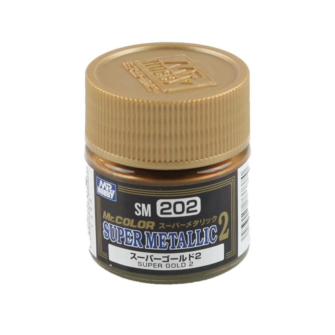 Gunze SM202 10 ml. Super Gold II, Mr.Color Metallic Colors Serisi Maket Boyası