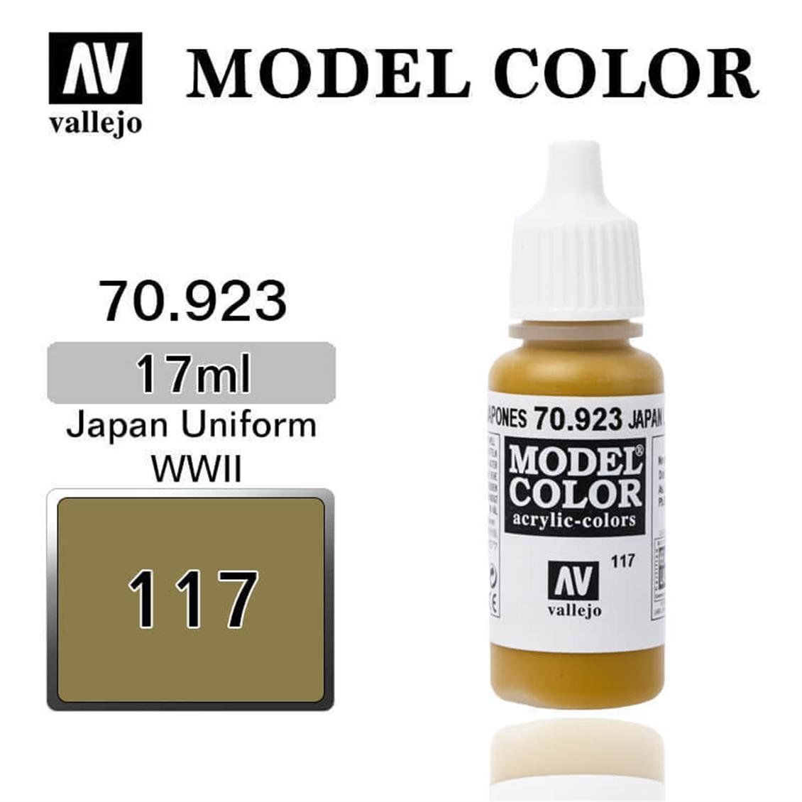 Vallejo 70923 17 ml. (117) Japan Uniform WWII-Matt, Model Color Serisi Model Boyası