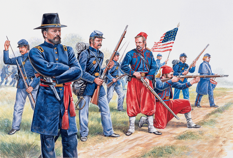 UNION INFANTRY AND ZOUAVES