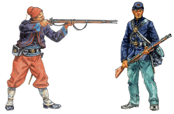 UNION INFANTRY AND ZOUAVES