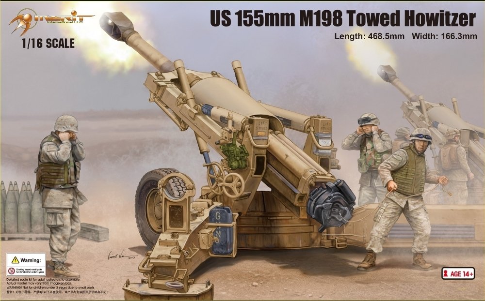 1/16 M198 155mm Towed Howitzer Assy. Kit (Merit)
