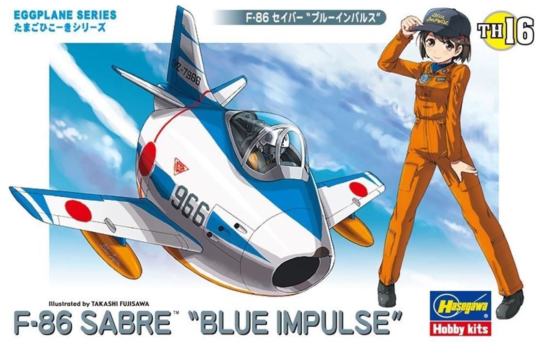 Hasegawa TH16 60126 F-86 Sabre Blue Impulse, Savaş Uçağı (Eggplane Serisi), Plastik Model kiti