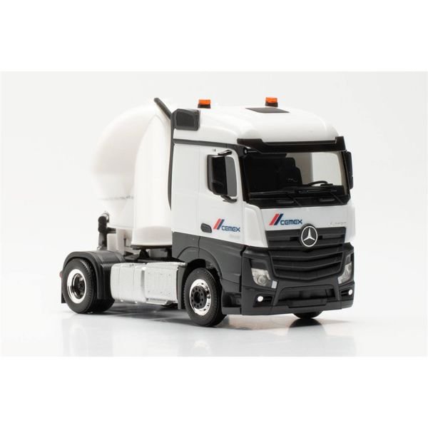 Herpa 315975 1/87 Ölçek, Mercedes-Benz Actros, Çimento Silo Dorseli TIR (Cemex), Sergilemeye Hazır Model Araç