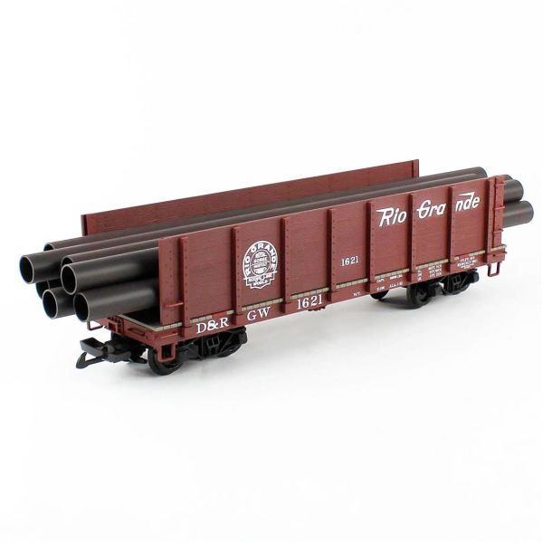 Piko 38749 1/22,5 Ölçek, G-D&Rgw Pipe Gondola, Model Tren Yük Vagonu