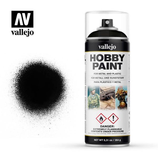 Vallejo 28012 400 ml. Siyah Astar, Sprey Model Boyası