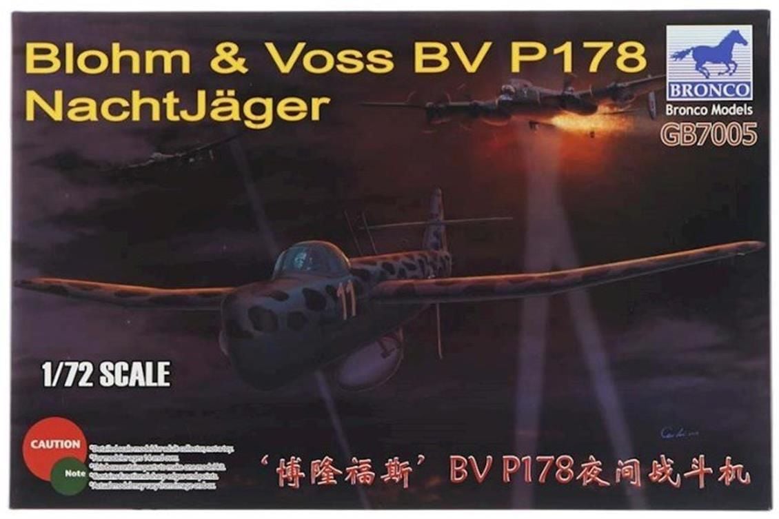 Bronco GB7005 1/72 Ölçek, Blohm and Voss BV P178 NachtJäger, Plastik Model kiti