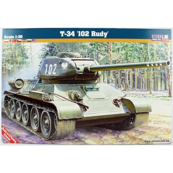 Mistercraft G095 1/35 Ölçek, T-34/85 Ana Muharebe Tankı, Plastik Model kiti