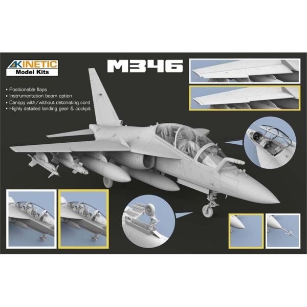 Kinetic K48063 1/48 Ölçek, Alenia M-346 Eğitim Savaş Uçağı, Plastik Model kiti