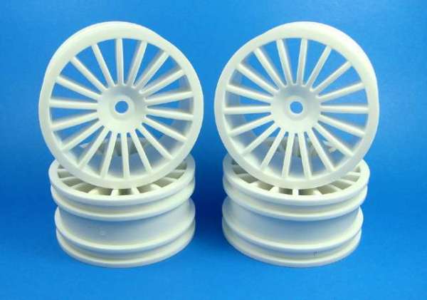 18-Spoke Wheel 24mm White 1/10 (4 adet)