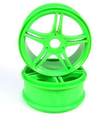 5-Spoke Wheel Green 1/8 Rc Araba Jantı Hex 17mm (2 Adet)