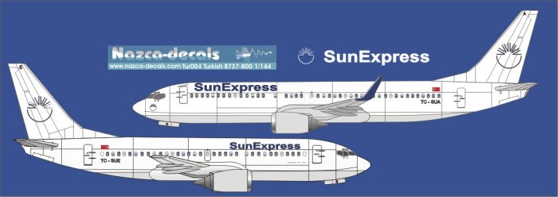 Nazca Decals 1/144 Ölçek, Sun Express 737-800