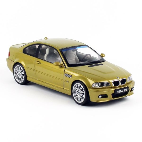 Solido 1806501 1/18 Ölçek 2000 Bmw M3 (E46), Sarı, Sergilemeye Hazır Metal Araba Modeli