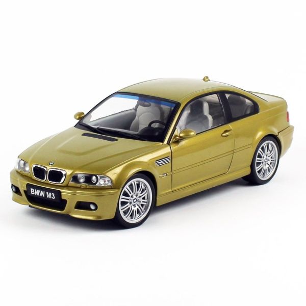 Solido 1806501 1/18 Ölçek 2000 Bmw M3 (E46), Sarı, Sergilemeye Hazır Metal Araba Modeli