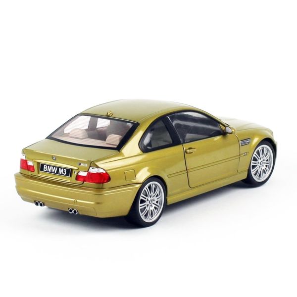 Solido 1806501 1/18 Ölçek 2000 Bmw M3 (E46), Sarı, Sergilemeye Hazır Metal Araba Modeli