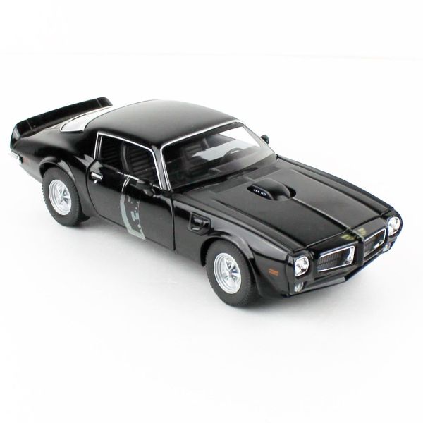 Welly 24075 1/24 Ölçek 1972 Pontiac Firebird Trans Am, Siyah, Sergilemeye Hazır Metal Araba Modeli