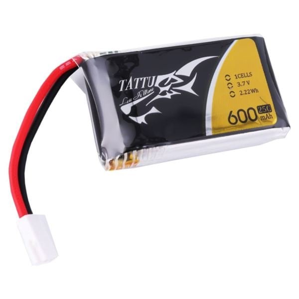 600mAh 3.7V 25C 1S1P LiPo Battery