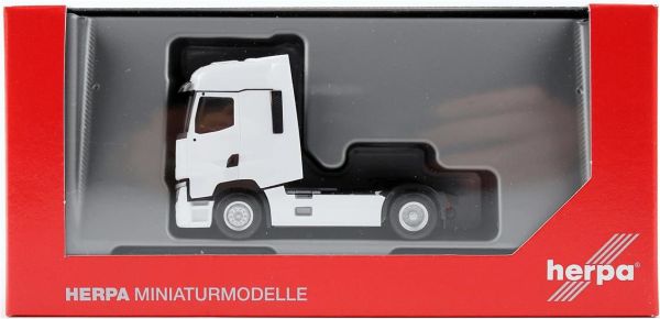 Herpa 315081 1/87 Ölçek, Renault T Facelift Çekici, Beyaz, Sergilemeye Hazır Model Araç