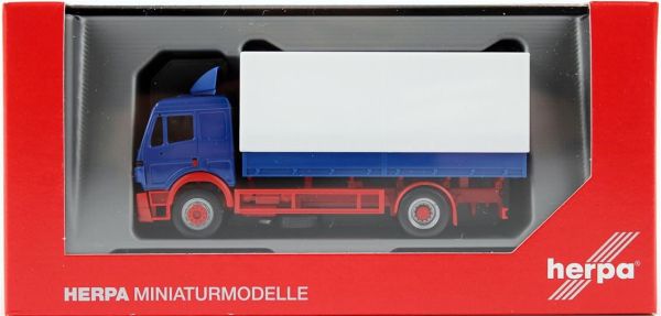 Herpa 309592 1/87 Ölçek, MB SK-LKW Kamyon, Lacivert, Sergilemeye Hazır Model Araç