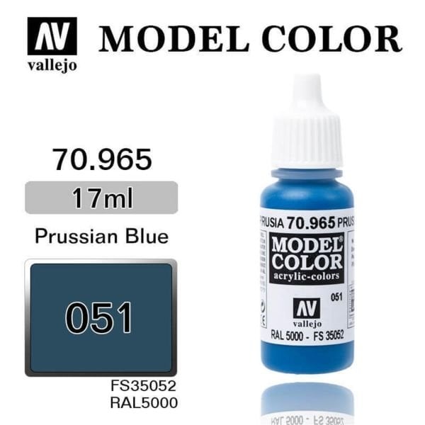 VALLEJO 70965 17 ML. (51) PRUSSİAN BLUE-MATT, MODEL COLOR SERİSİ MODEL BOYASI