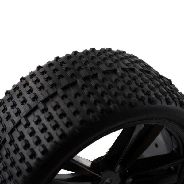 Black Buggy Rear Tires and Rims (31212B+31308) 2P