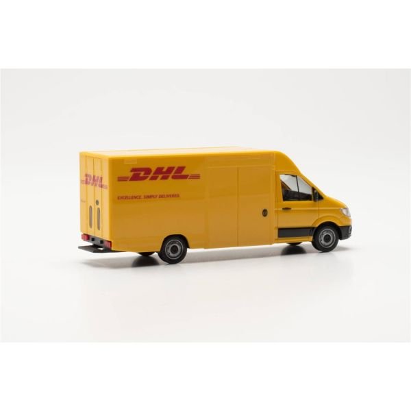 Herpa 097567 1/87 Ölçek, MAN TGE, Kabinli ve DHL Logolu Karrgo Kamyoneti, Sergilemeye Hazır Model Araç