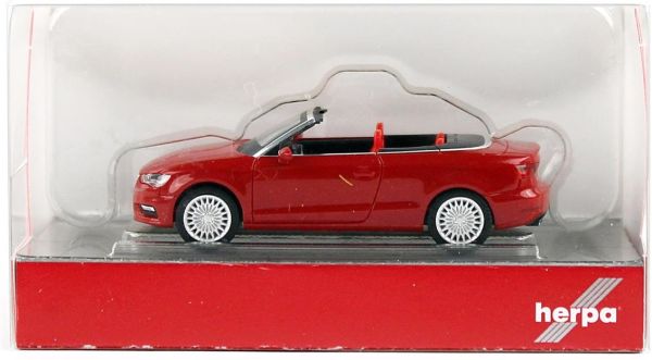 Herpa 038300-002 1/87 Ölçek, Audi A3 Cabrio, Kırmızı, Sergilemeye Hazır Model Araç