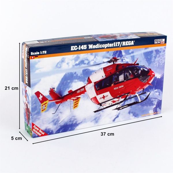 Mistercraft F031 1/72 Ölçek, EC-145 Medicopter 117 (Rega) Çok Amaçlı helikopter, Plastik Model kiti