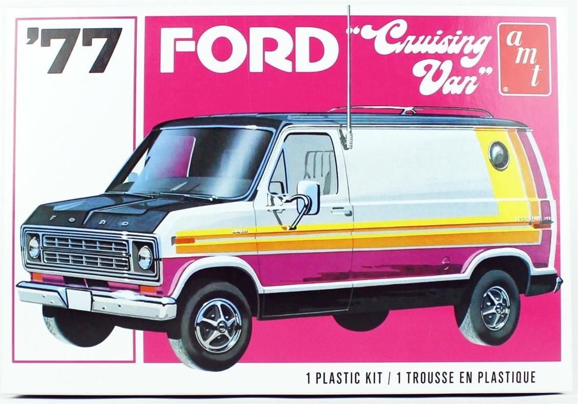 AMT 1108M 1/25 Ölçek, 1977 Ford Cruising Van, Plastik Kamyonet Maketi