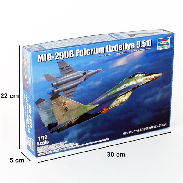 Trumpeter 01677 1/72 Ölçek, MIG-29 UB (Izdeliye 9.51) Fulcrum Savaş Uçağı, Plastik Model kiti