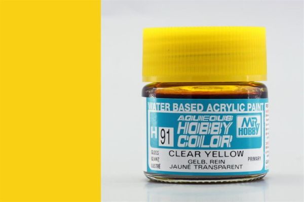 Gunze H091 10 ml. Clear Yellow, Aqueous Serisi Maket Boyası