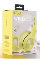 P68 Bluetooth Kablosuz Stereo Kulaklık - Sarı