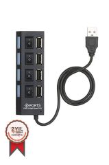 Torima Siyah YD-76 USB 2.0 4 Portlu Bilgisayar Adaptörü