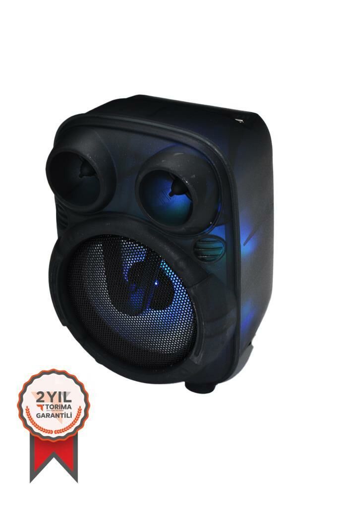 Torima Siyah GTS-2003 Taşınabilir Rgb Ledli Bluetooth Hoparlör Usb-Tf