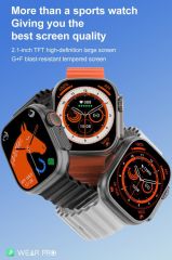 Torima DT8 Ultra Max Akıllı Saat Gri (3 Kordonlu) Siyah Kasa