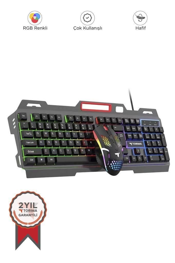 Torima TMK-06 Siyah Gaming Rgb Işıklı Kablolu Q Klavye ve Mouse Seti